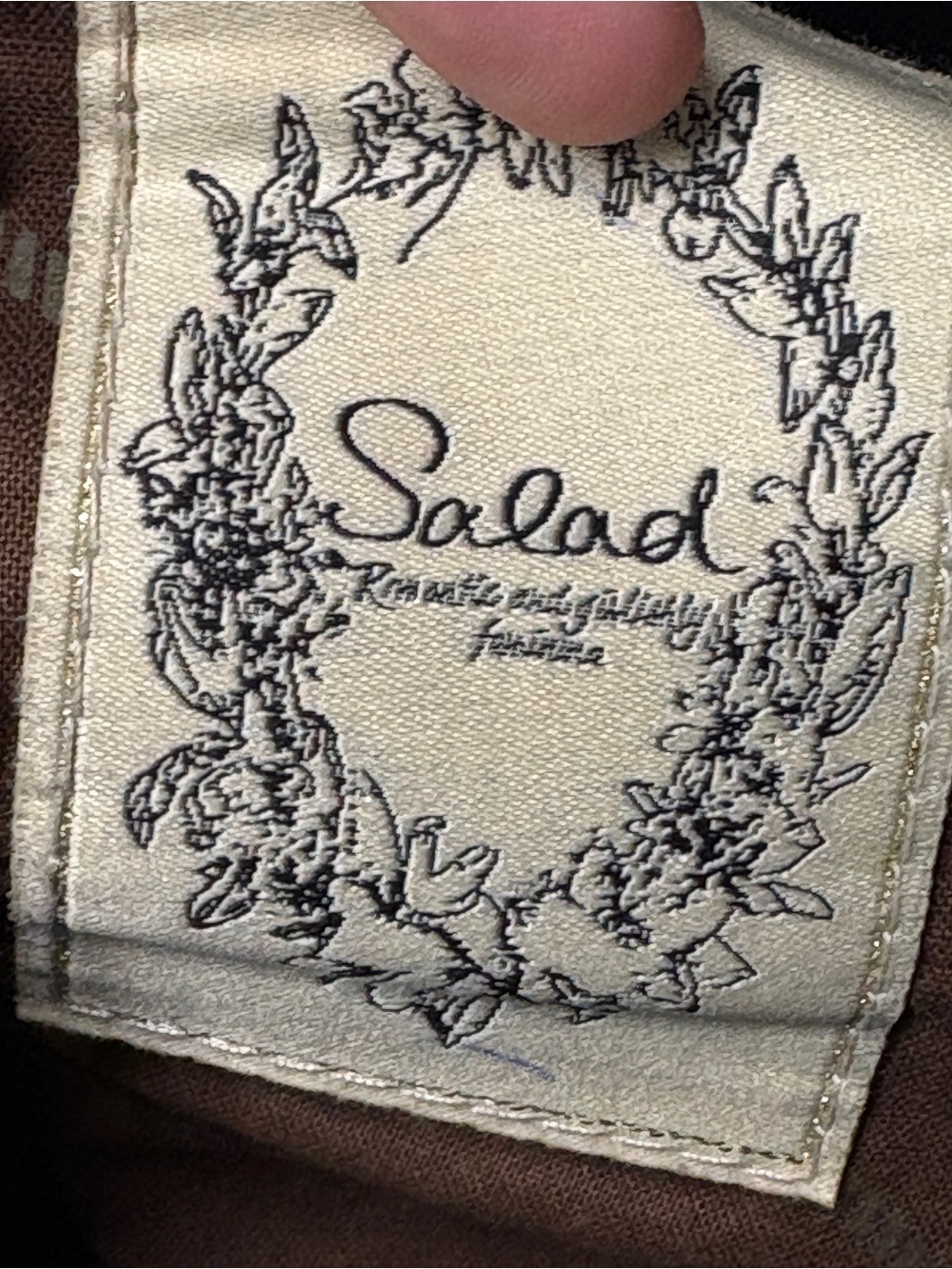 Salad Black Leather Baguette Bag with Accessories and Original Care Card - Picture 12 of 16